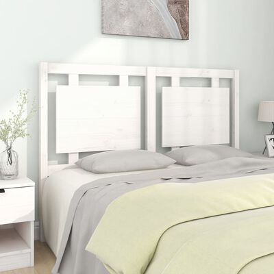 vidaXL Bed Headboard White 140.5x4x100 cm Solid Pine Wood