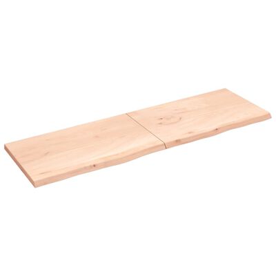 vidaXL Bathroom Countertop 200x60x(2-4) cm Untreated Solid Wood