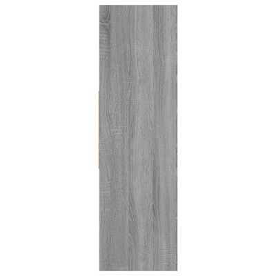 vidaXL Book Cabinet Grey Sonoma 97.5x29.5x100 cm Engineered Wood