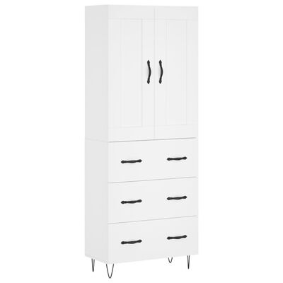 vidaXL Highboard White 69.5x34x180 cm Engineered Wood