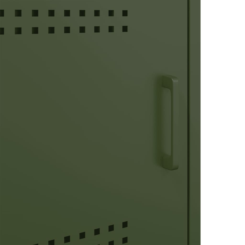 vidaXL TV Cabinet Olive Green 100.5x39x50.5 cm Steel