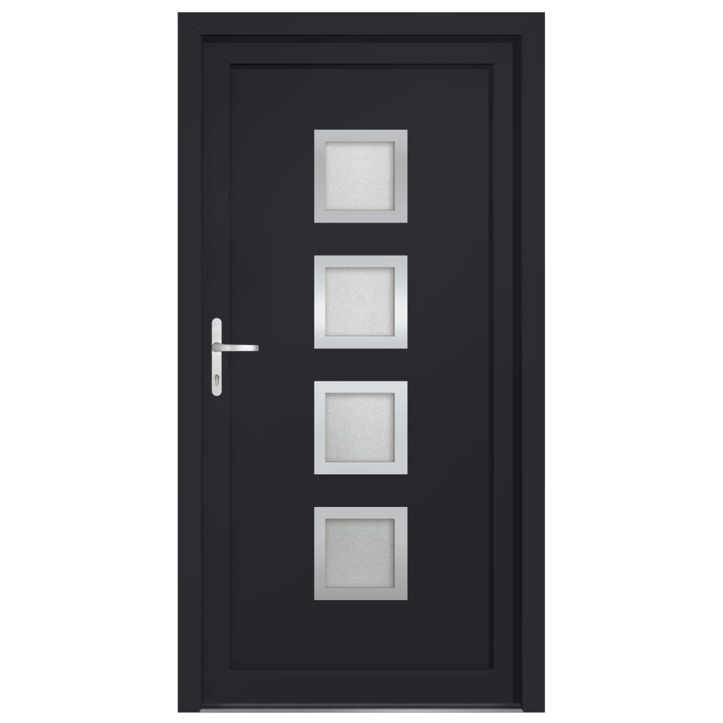 vidaXL Front Door Anthracite 108x200 cm PVC