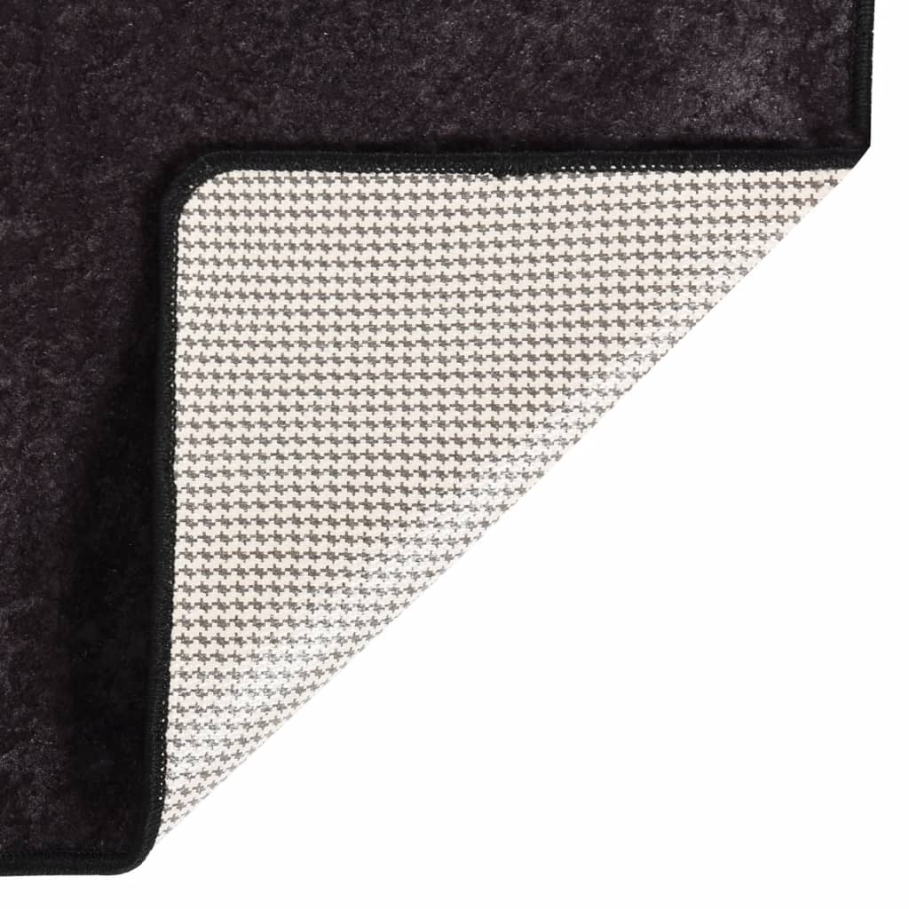 vidaXL Rug Washable 80x150 cm Anthracite Anti Slip