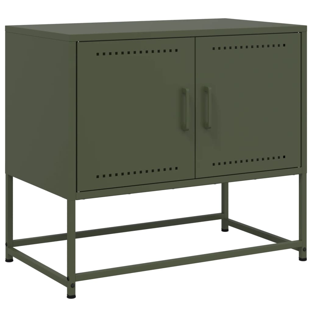 vidaXL TV Cabinet Olive Green 68.5x39x60.5 cm Steel