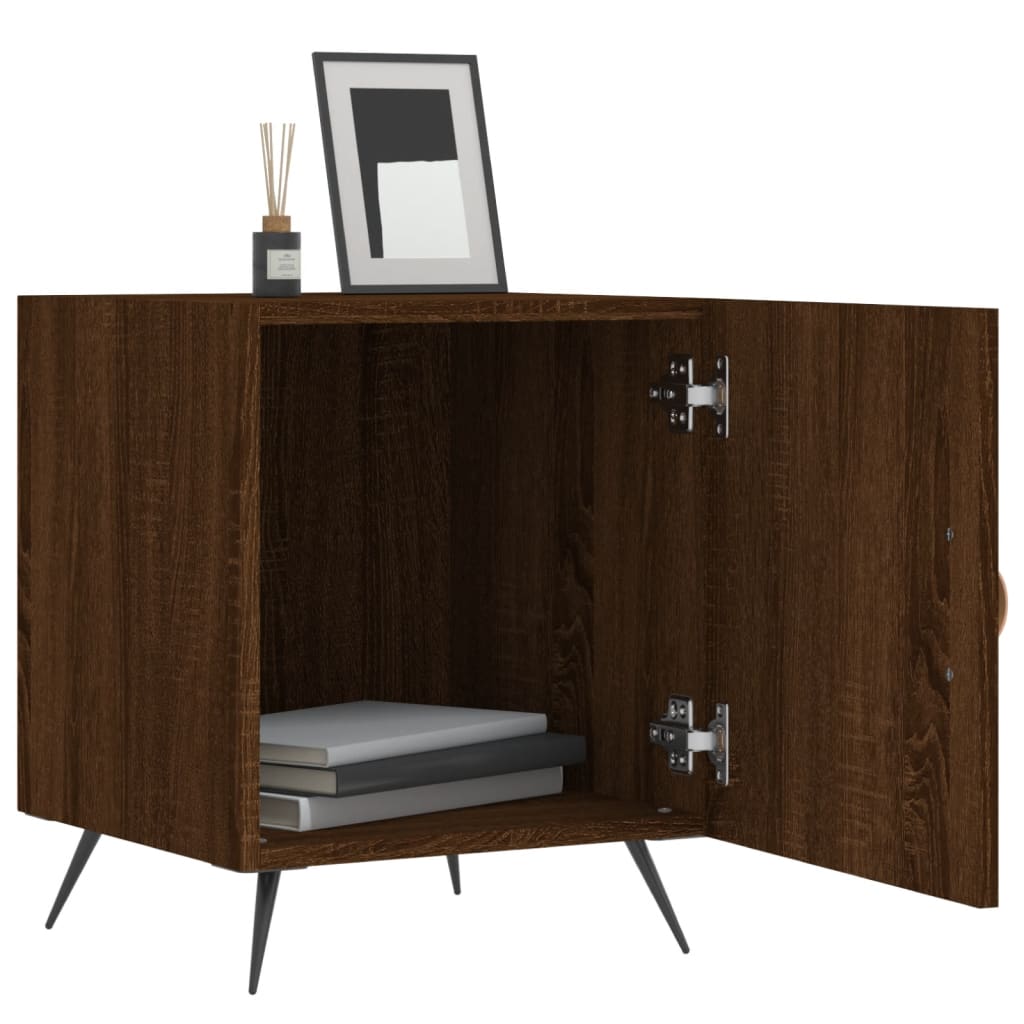 vidaXL Bedside Cabinets 2 pcs Brown Oak 40x40x50 cm Engineered Wood