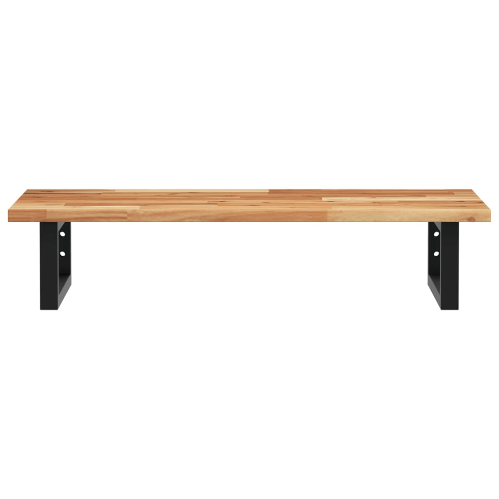 vidaXL Basin Shelf Wall Mounted Steel and Solid Wood Acacia