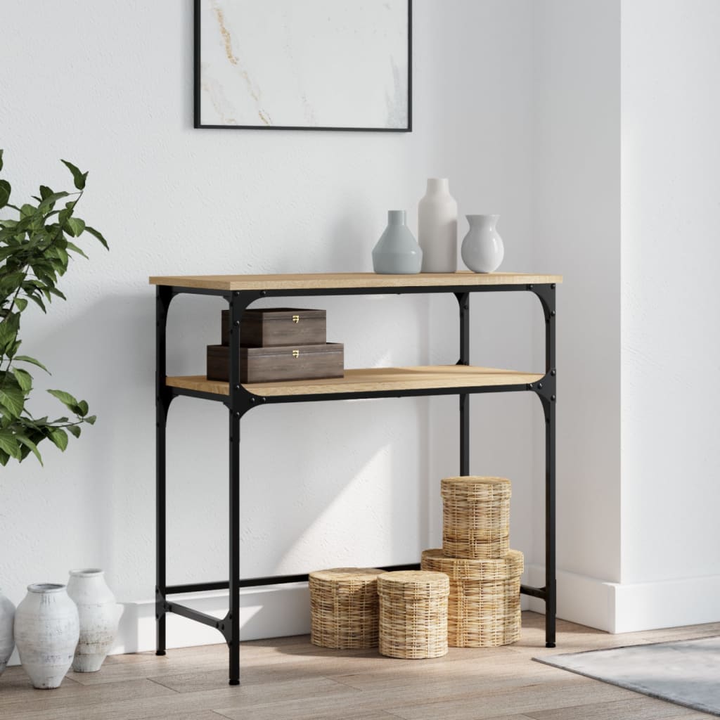 vidaXL Console Table Sonoma Oak 75x35.5x75 cm Engineered Wood