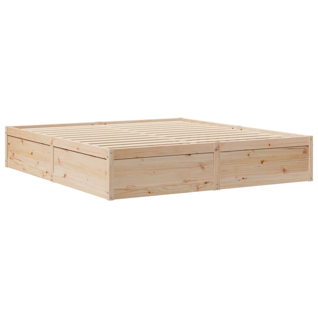 vidaXL Bed Frame without Mattress 200x200 cm Solid Wood Pine