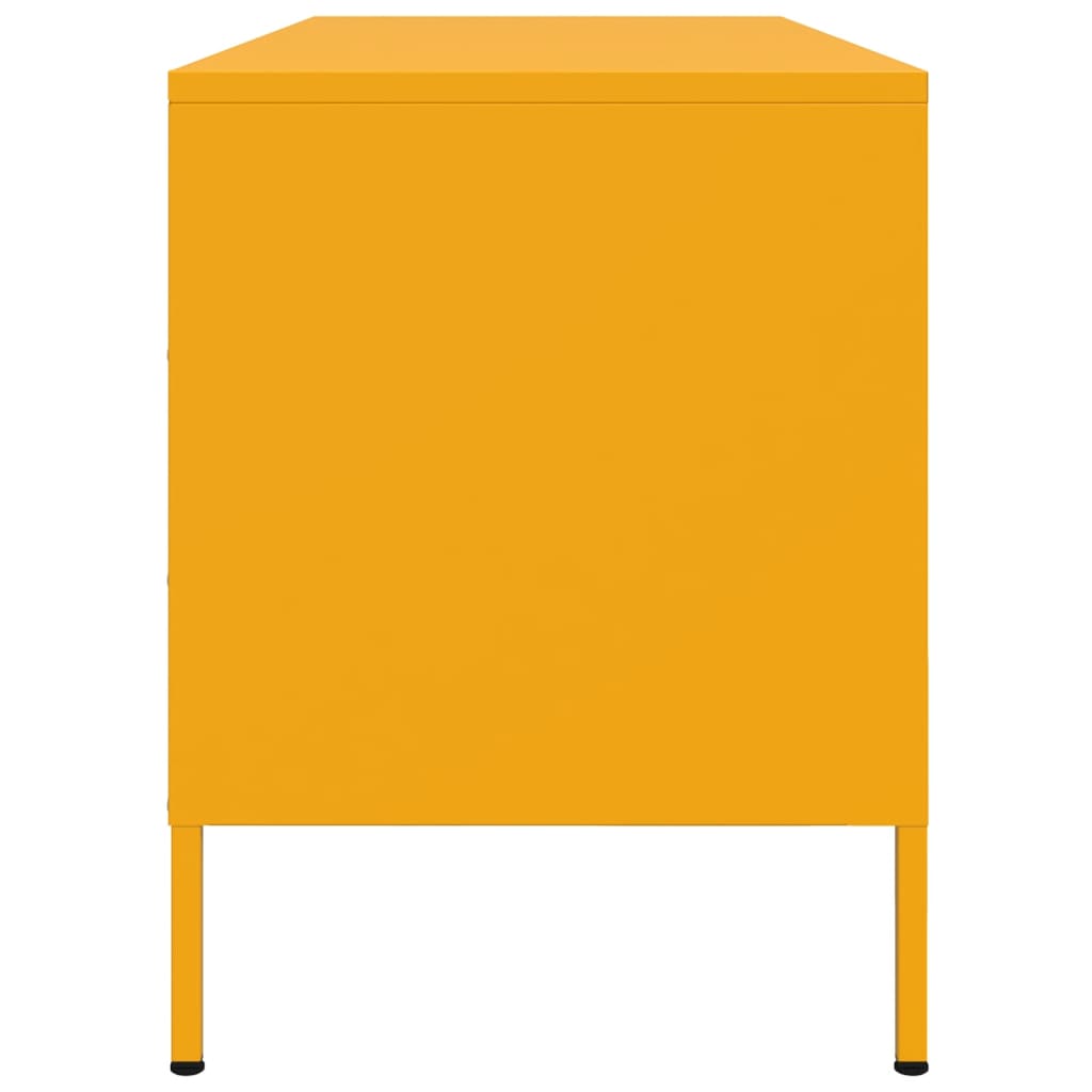 vidaXL TV Cabinet Mustard Yellow 100.5x39x50.5 cm Steel