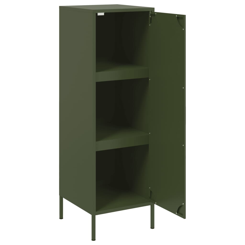 vidaXL Highboard Olive Green 36x39x113 cm Steel