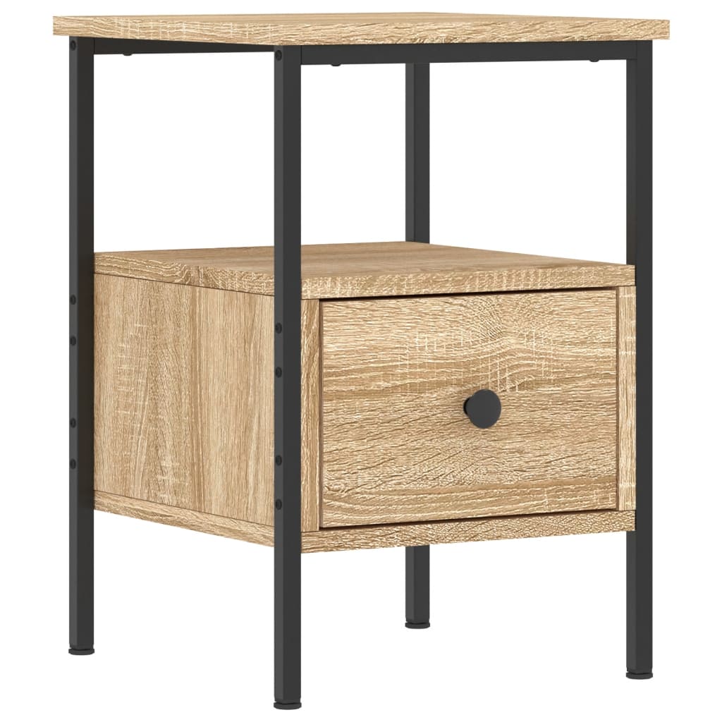 vidaXL Bedside Cabinets 2 pcs Sonoma Oak 34x36x50 cm Engineered Wood