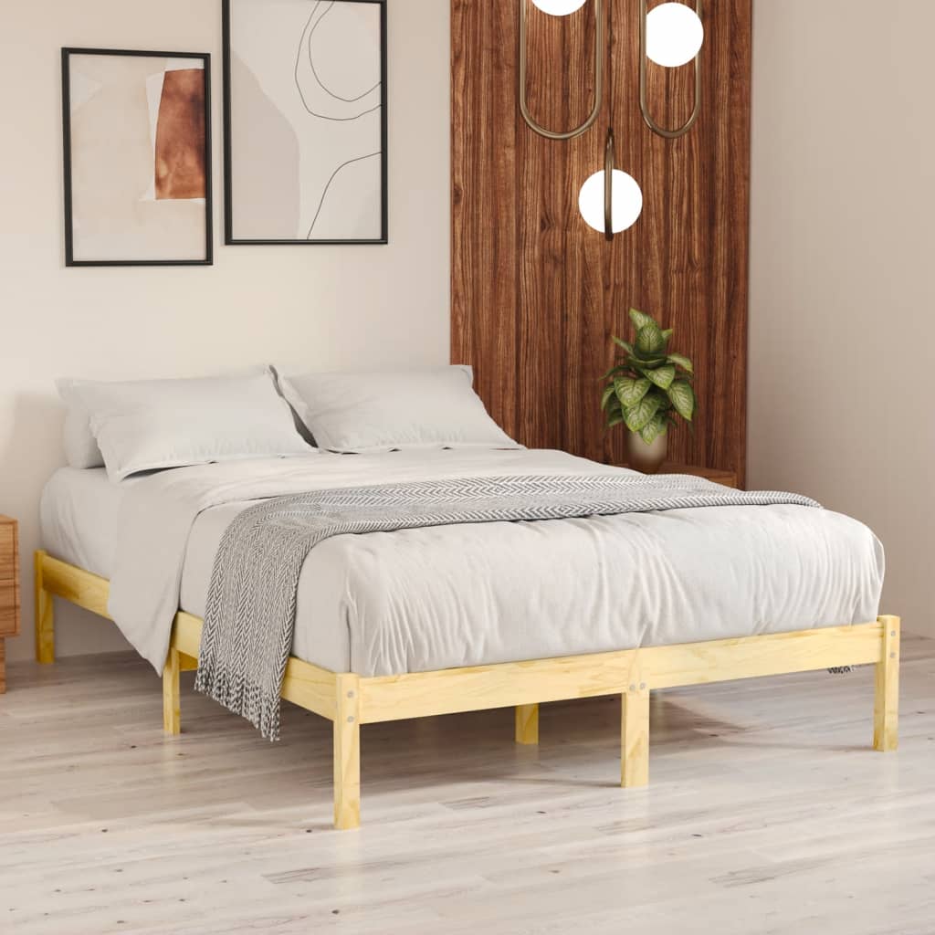 vidaXL Bed Frame without Mattress Solid Wood 120x200 cm