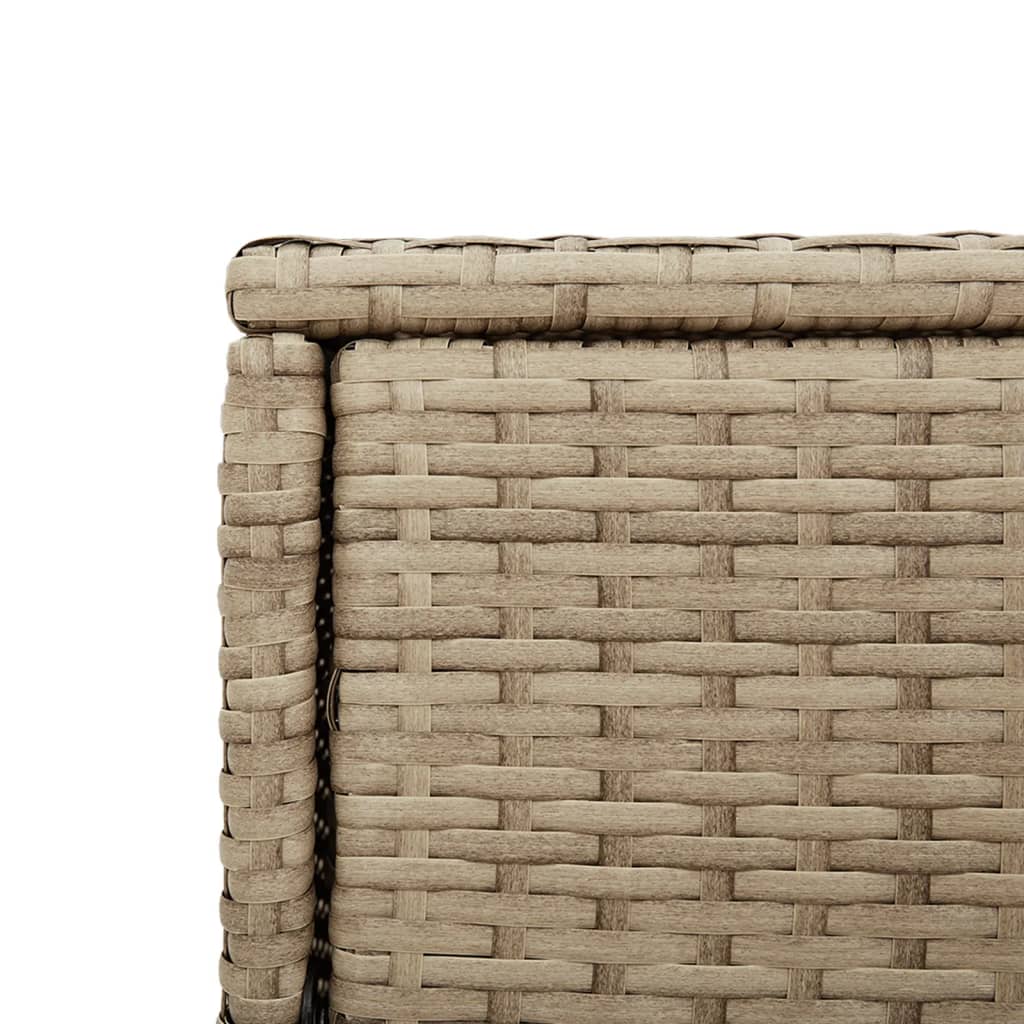 vidaXL Garden Storage Cabinet Beige 105x55x113 cm Poly Rattan