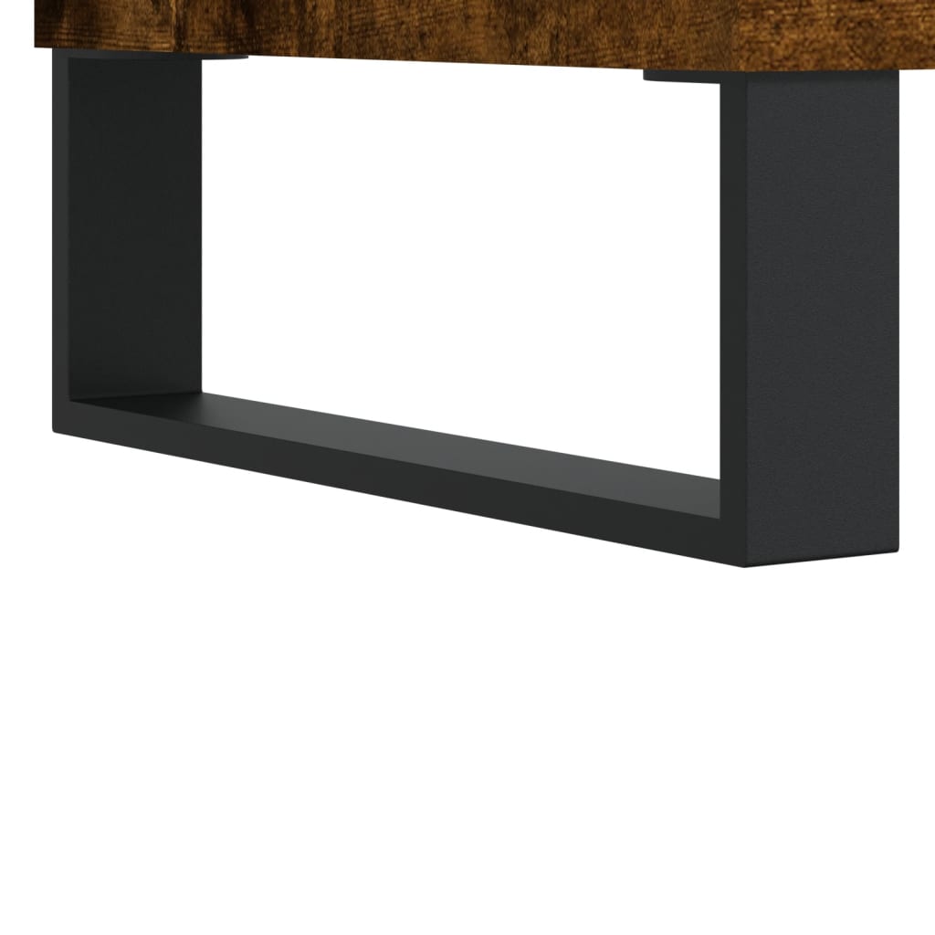 vidaxL Shelf Cabinet Smoked Oak 69.5x32.5x90 cm Engineered Wood