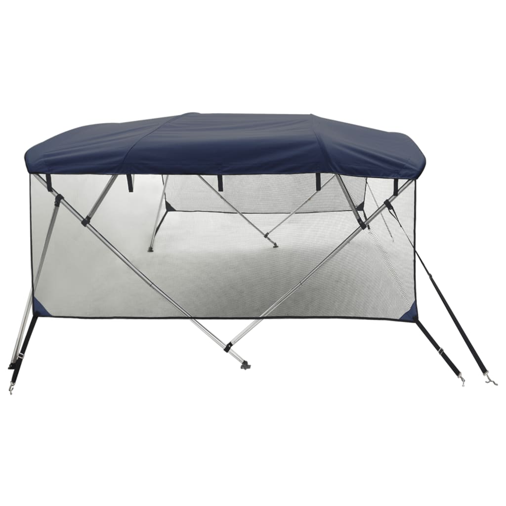 vidaXL 4-bow Bimini Top with Mesh Sidewalls 243x(200-213)x137 cm