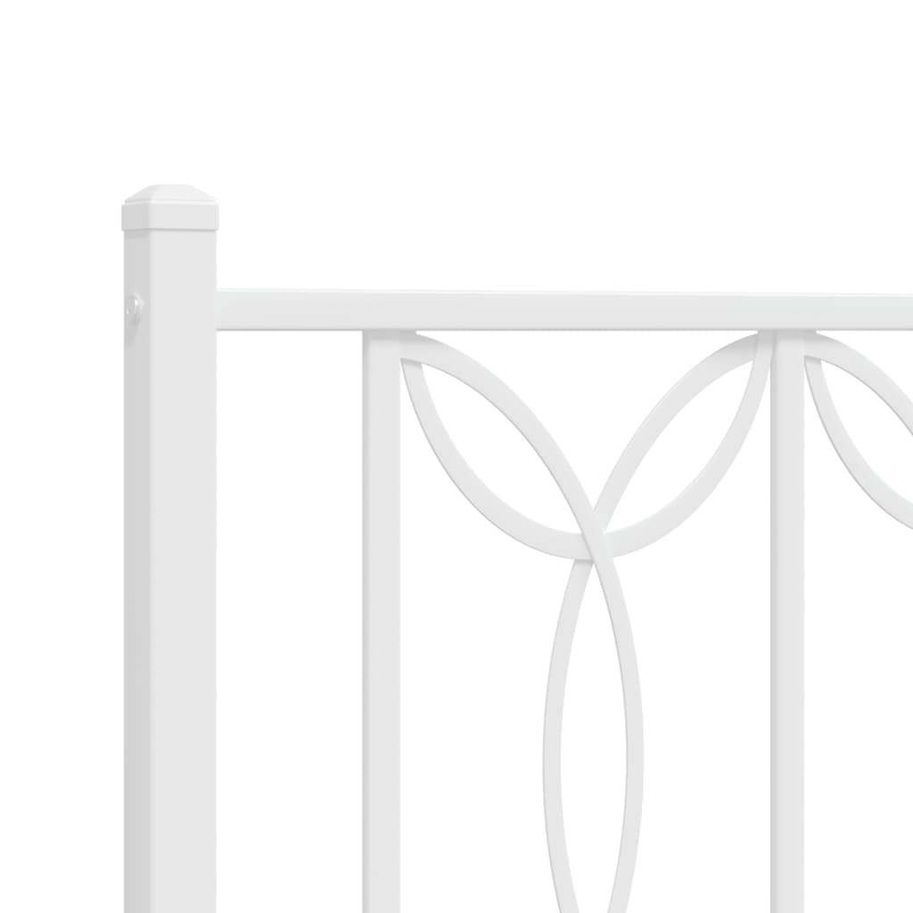 vidaXL Metal Headboard White 100 cm