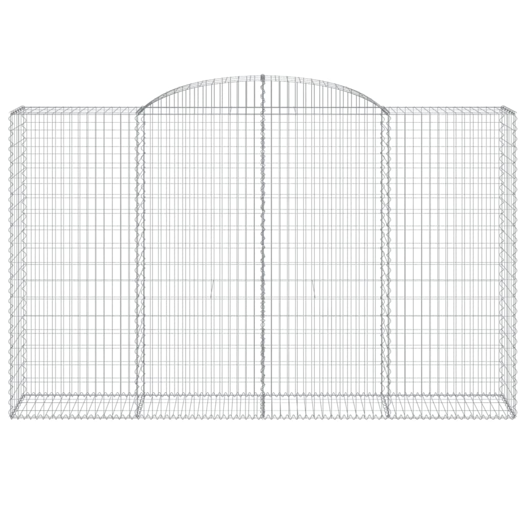 vidaXL Arched Gabion Baskets 12 pcs 300x50x180/200 cm Galvanised Iron