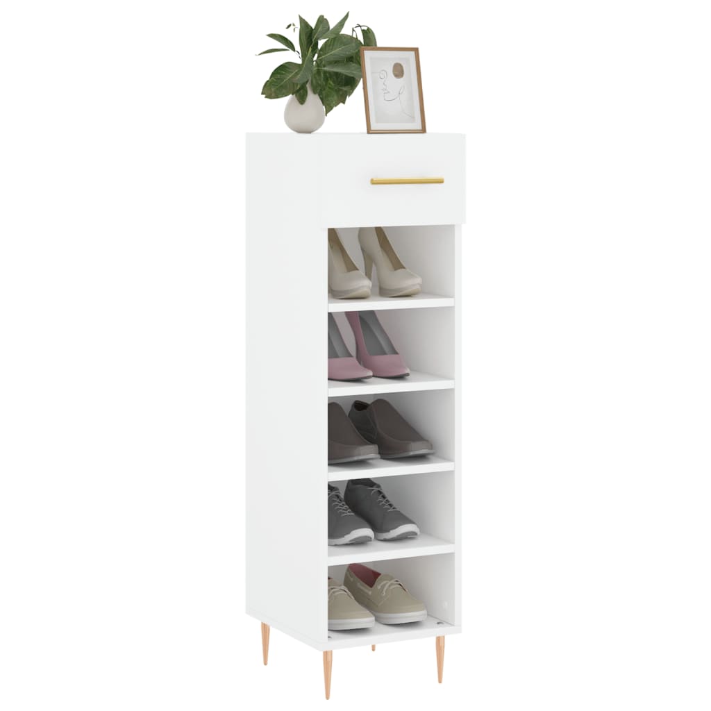 vidaXL Shoe Cabinet White 30x35x105 cm Engineered Wood