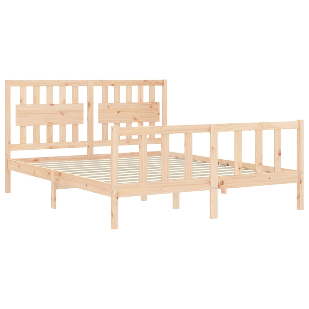 vidaXL Bed Frame without Mattress 160x200 cm Solid Wood Pine