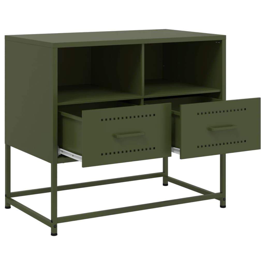 vidaXL TV Cabinet Olive Green 68x39x60.5 cm Steel