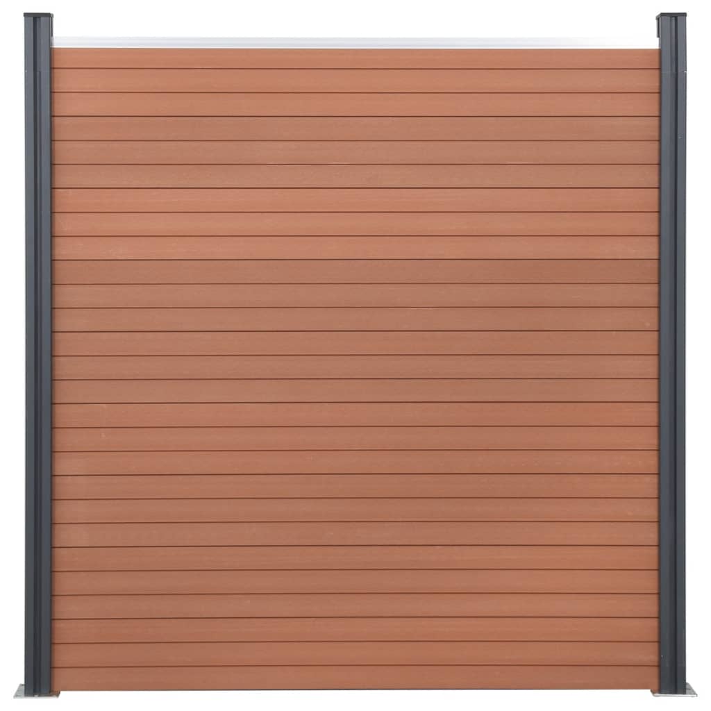 vidaXL Fence Panel Set Brown 699x186 cm WPC