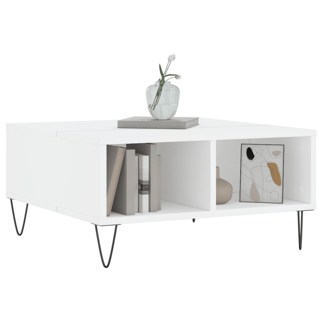 vidaXL Coffee Table White 60x60x30 cm Engineered Wood