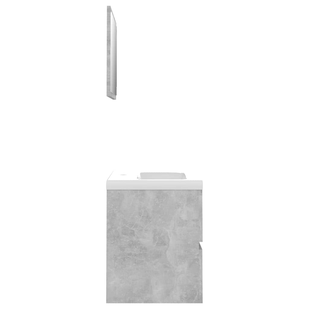 vidaXL Bathroom Furniture Set Concrete Grey Engineered Wood