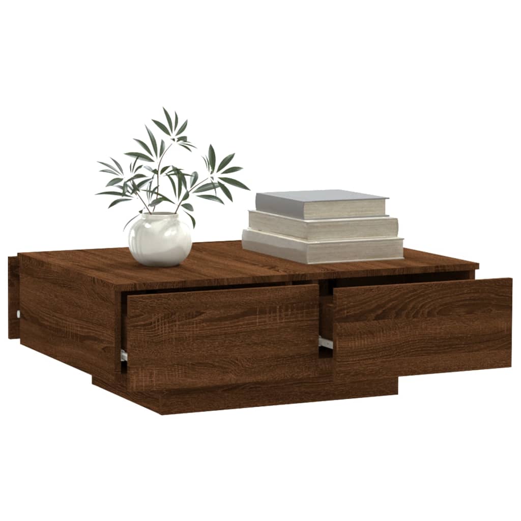 vidaXL Coffee Table Brown Oak 90x60x31 cm Engineered Wood