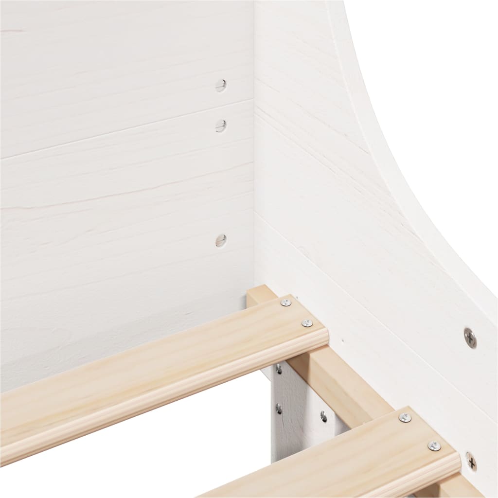 vidaXL Bed Frame without Mattress White 120x200 cm Solid Wood Pine