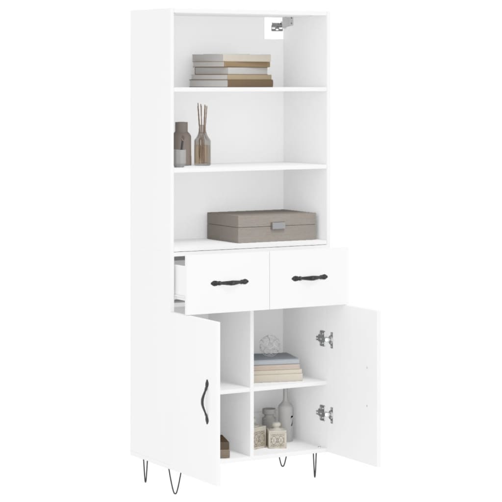 vidaXL Highboard White 69.5x34x180 cm Engineered Wood