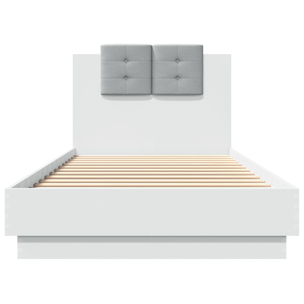 vidaXL Bed Frame without Mattress White 100x200 cm