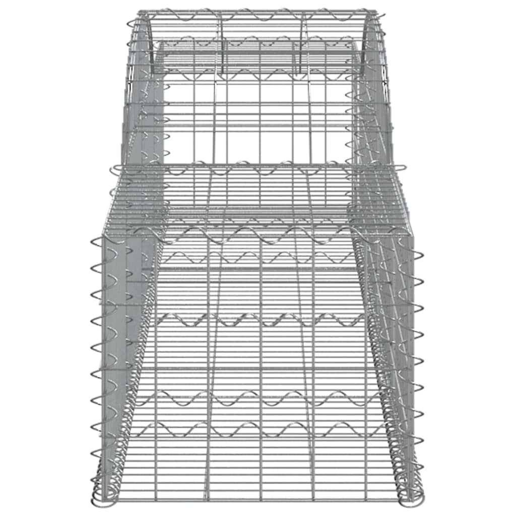 vidaXL Arched Gabion Baskets 9 pcs 300x50x40/60 cm Galvanised Iron