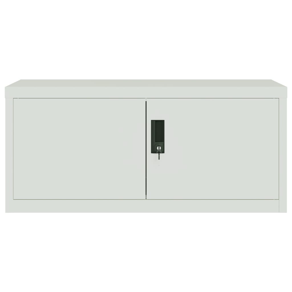 vidaXL File Cabinet Light Grey 90x40x130 cm Steel