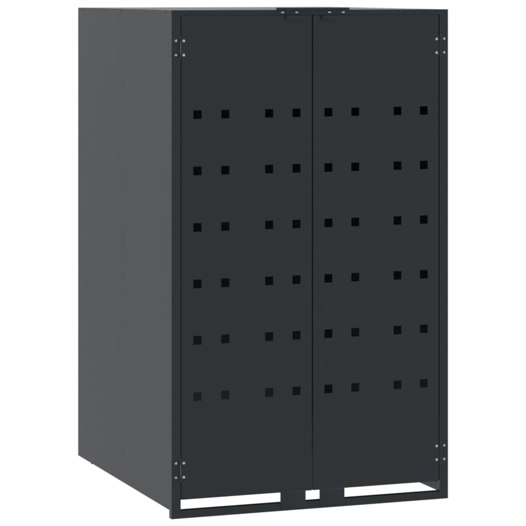 vidaXL Wheelie Bin Storage for 3 Bins Anthracite 207x79x117 cm Steel