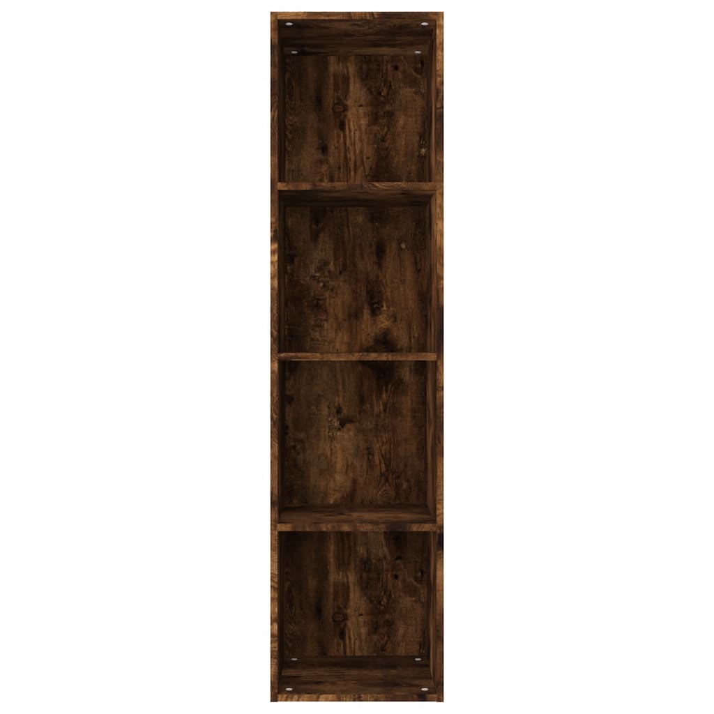 vidaXL Book Cabinet/TV Cabinet Smoked Oak 36x30x143 cm Engineered Wood