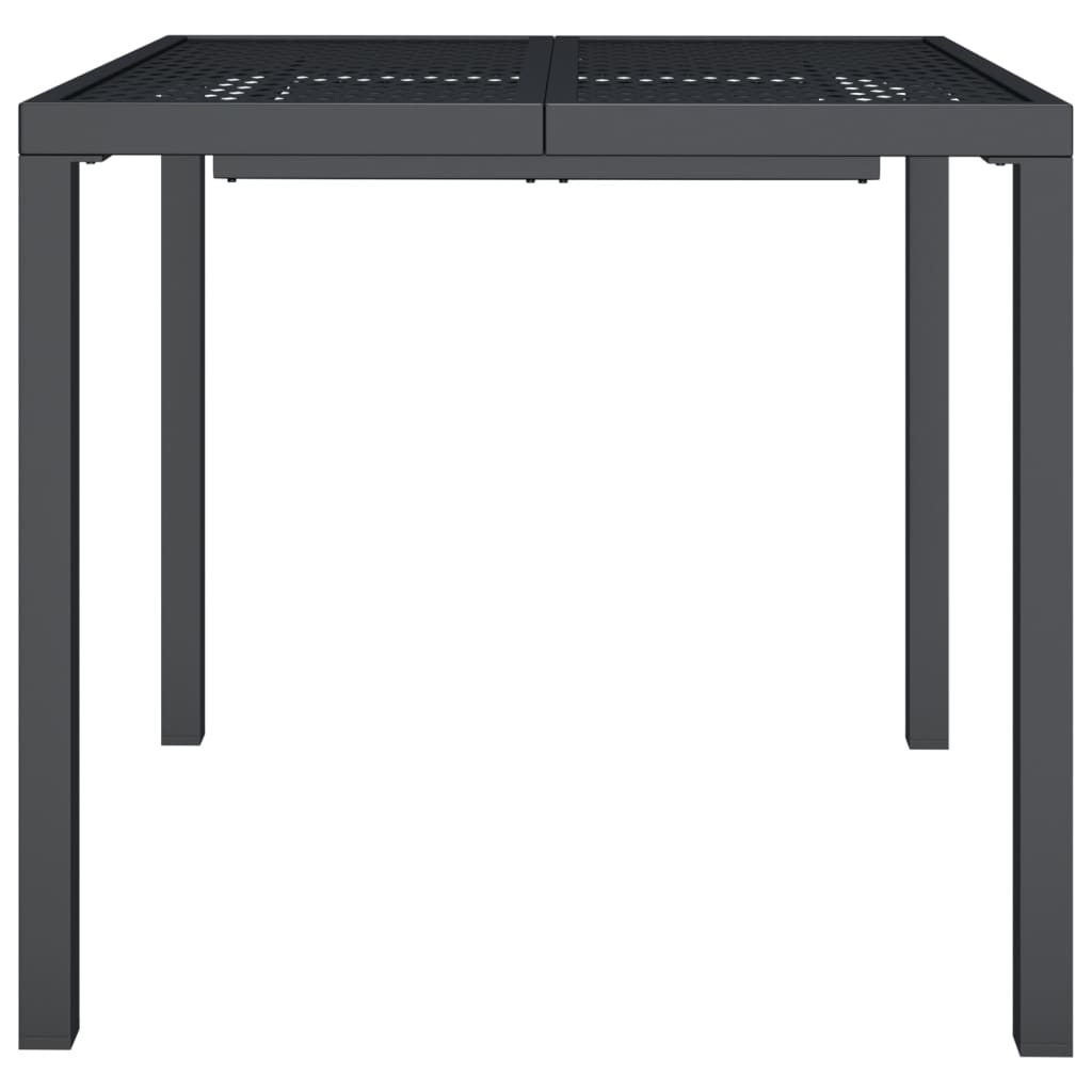 vidaXL Garden Table Anthracite 80x80x72 cm Steel