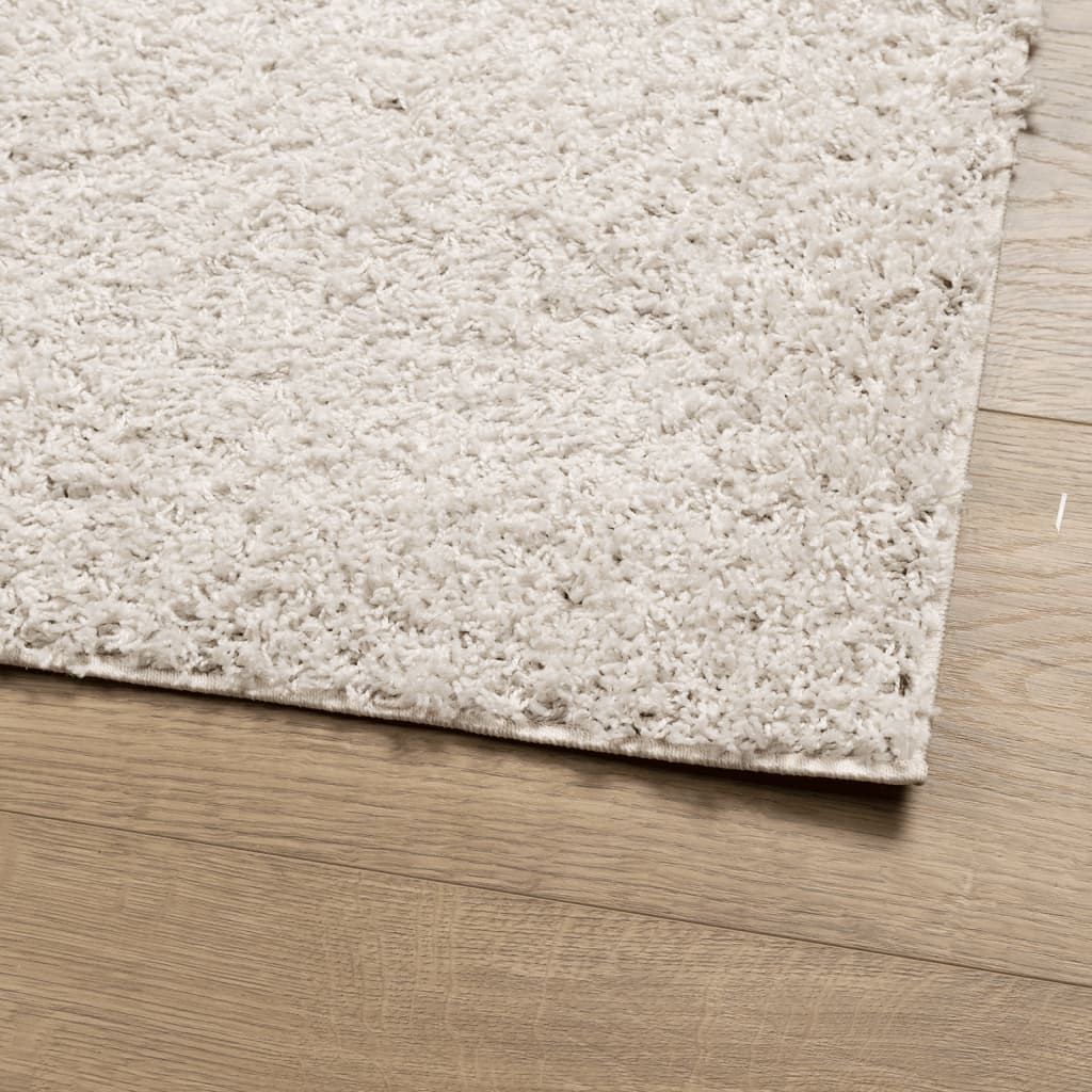 vidaXL Shaggy Rug PAMPLONA High Pile Modern Cream 200x200 cm