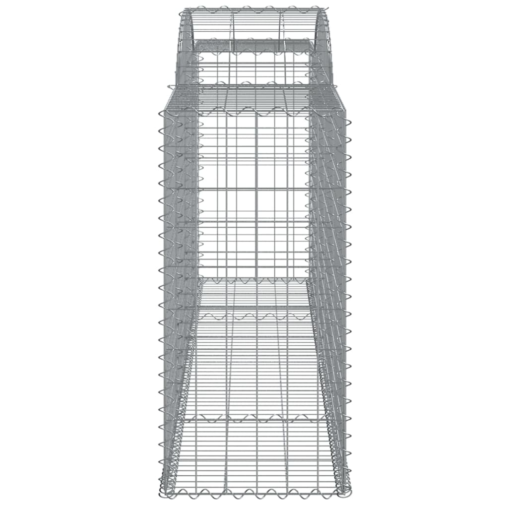 vidaXL Arched Gabion Baskets 4 pcs 300x50x100/120 cm Galvanised Iron