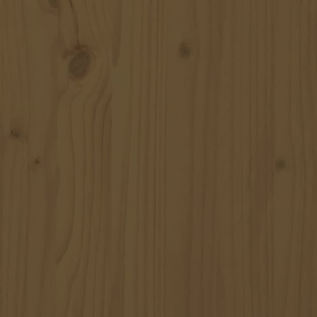 vidaXL Bed Frame Honey Brown 135x190 cm Double Solid Wood Pine