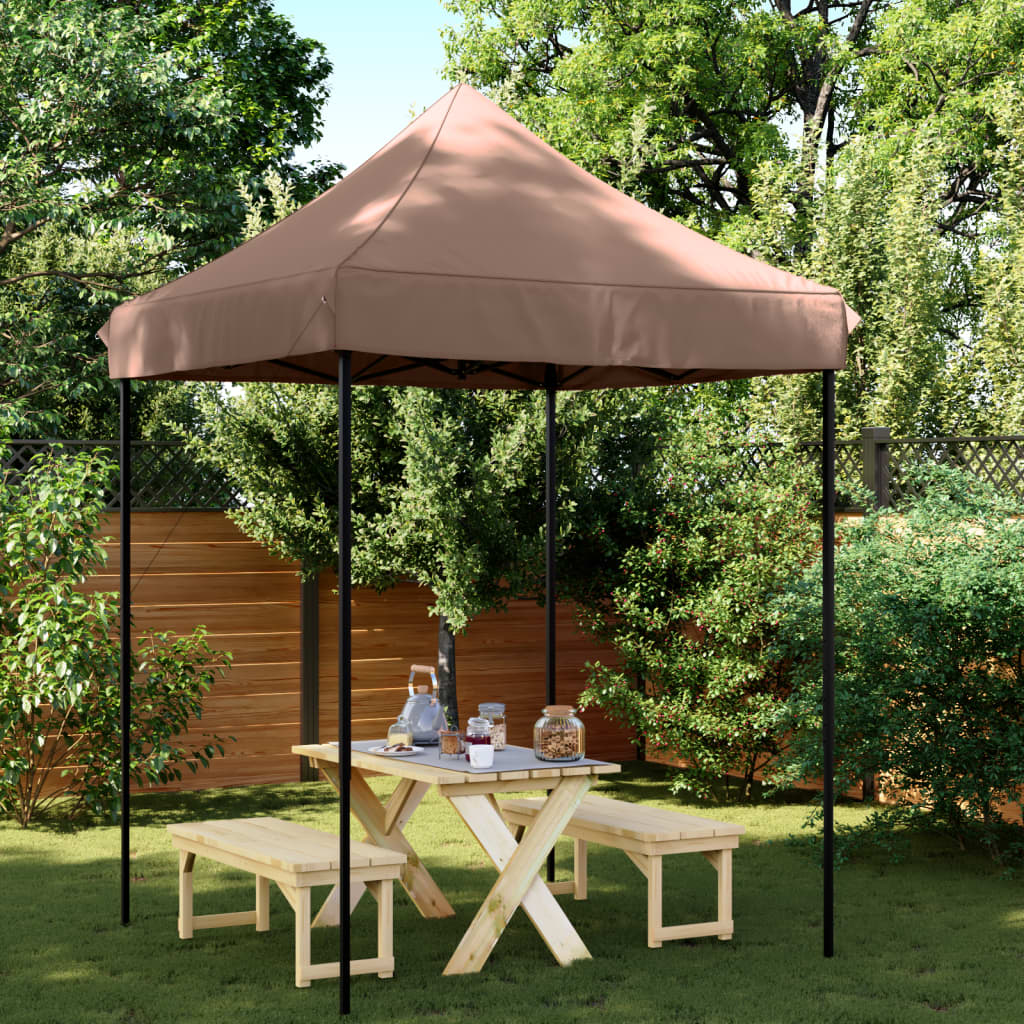 vidaXL Foldable Party Tent Pop-Up Brown 200x200x306 cm