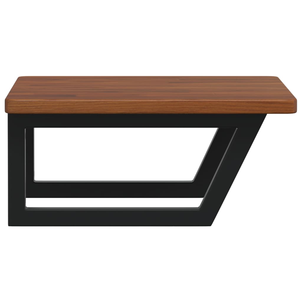 vidaXL Basin Shelf Wall Mounted Steel and Solid Wood Oak