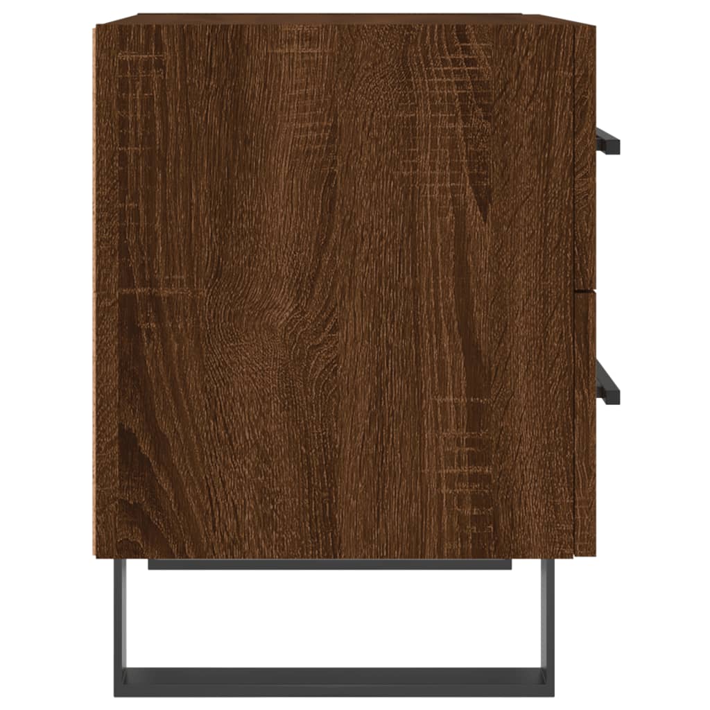 vidaXL Bedside Cabinet Brown Oak 40x35x47.5 cm Engineered Wood