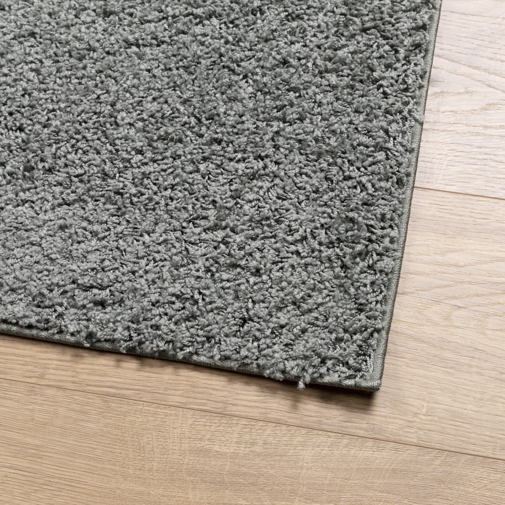 vidaXL Shaggy Rug PAMPLONA High Pile Modern Green 80x200 cm