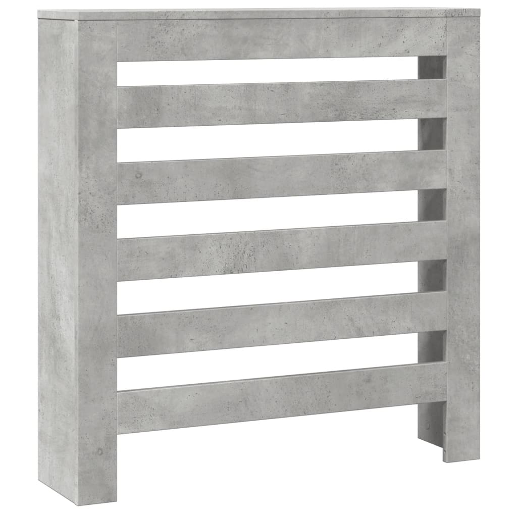 vidaXL Radiator Cover Concrete Grey 78x20x82 cm Engineered Wood