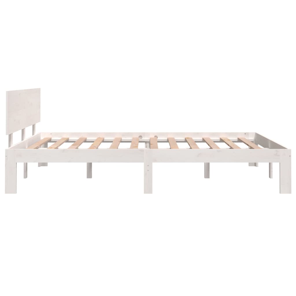 vidaXL Bed Frame without Mattress White 135x190 cm Double