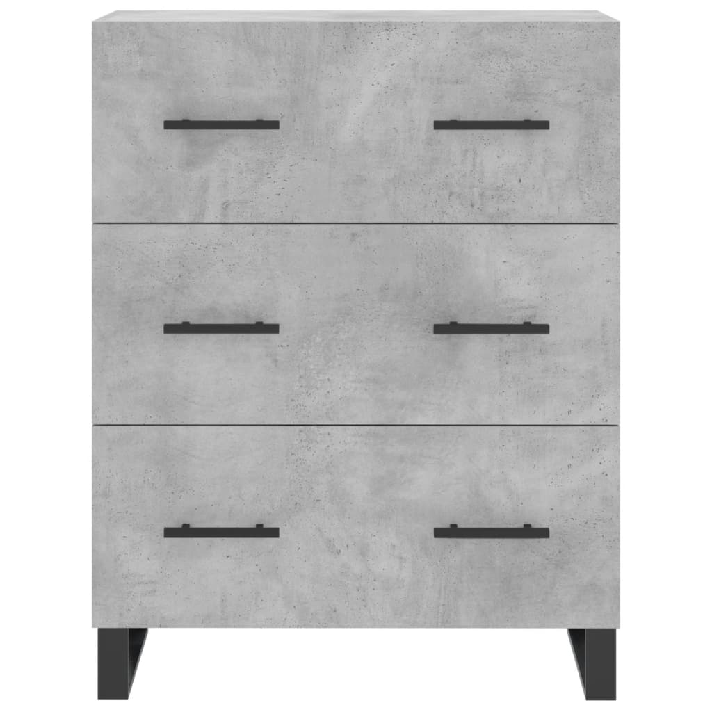 vidaXL Highboard Concrete Grey 69.5x34x180 cm Engineered Wood