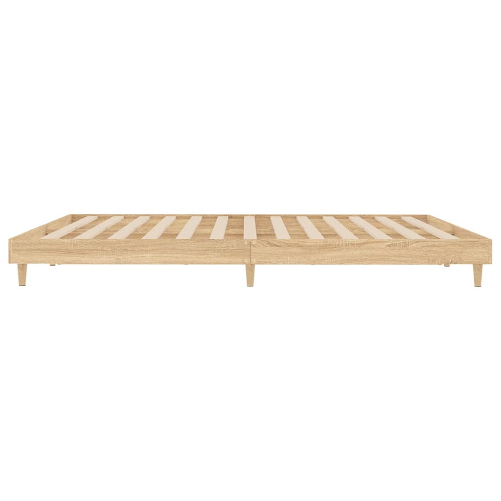 vidaXL Bed Frame without Mattress Sonoma Oak 160x200 cm Engineered Wood