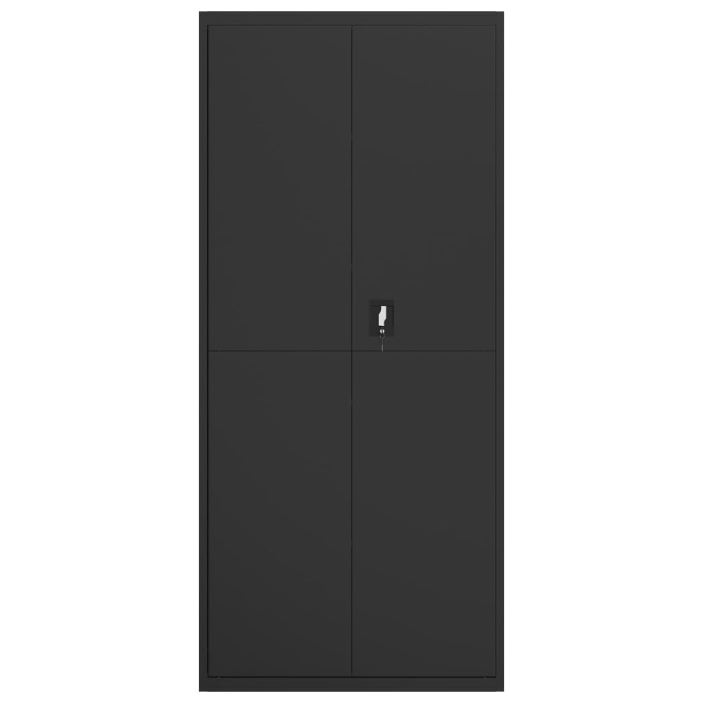 vidaXL File Cabinet Black 90x40x200 cm Steel