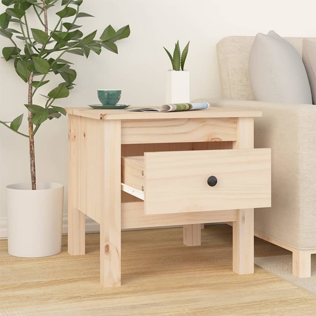 vidaXL Side Table 40x40x39 cm Solid Wood Pine