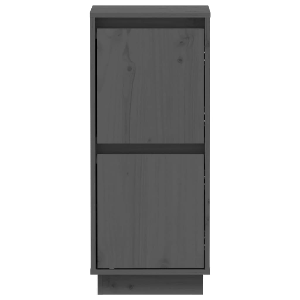 vidaXL Sideboards 2 pcs Grey 31.5x34x75 cm Solid Wood Pine
